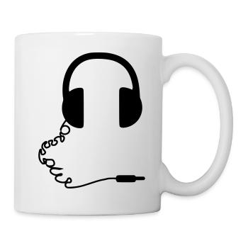Headphones Headphones Music producer Earphones DJ - Mug - white - Right