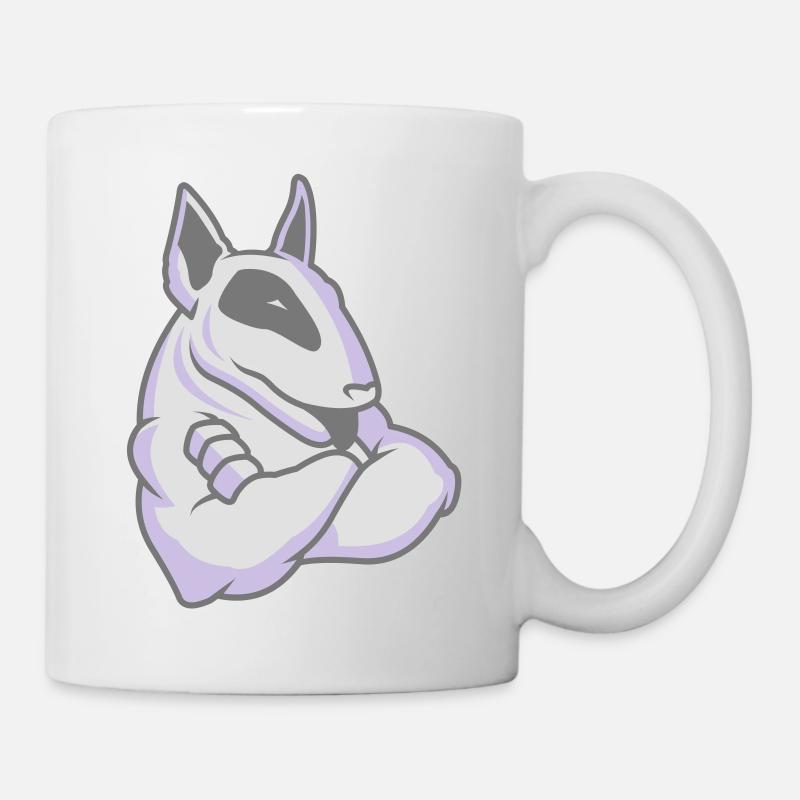 Bullterrier-Maskottchen 3c - Tasse - Weiß