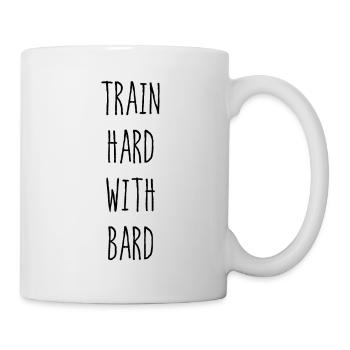 Train hard with bard - The beard is crucial - Mug - white - Right