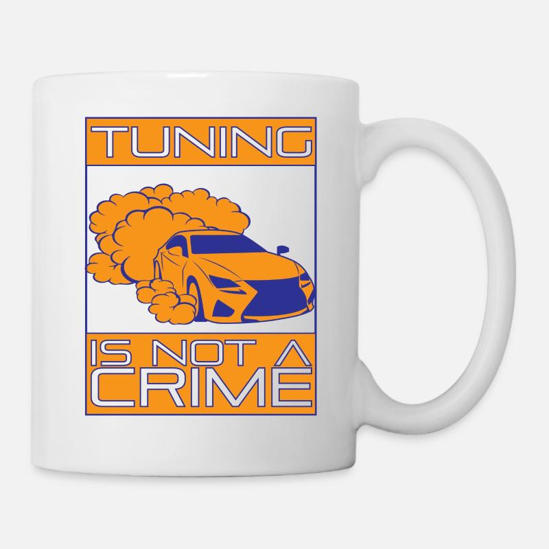 Le tuning n'est pas un crime - Mug blanc - blanc