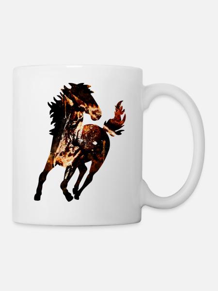 aquarelle gxp splash cheval brun - Mug blanc - blanc