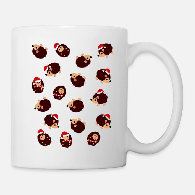 Frohe Weihnachten Igel Nettes Tier - Tasse - Weiß