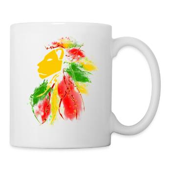 lion_rasta_dread - Tasse - Weiß - Rechts