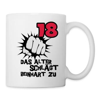 18ème Date de naissance: Age claque Beinhart - Mug blanc - blanc - Droite