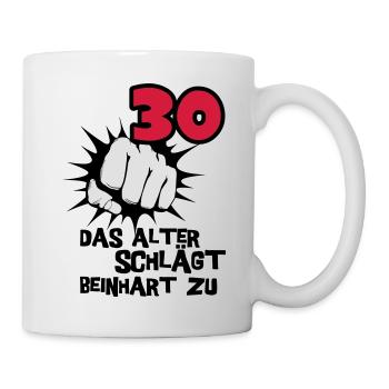 30 Birthday: Age slams beinhart - Mug - white - Right