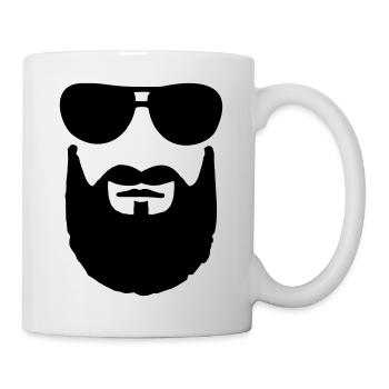 Bart Sonnenbrille - Tasse - Weiß - Rechts