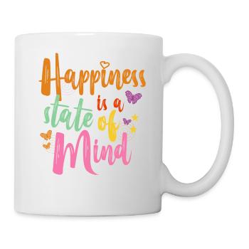 Farbenfrohes Outfit Schmetterling Mädel Motiv - Tasse - Weiß - Rechts