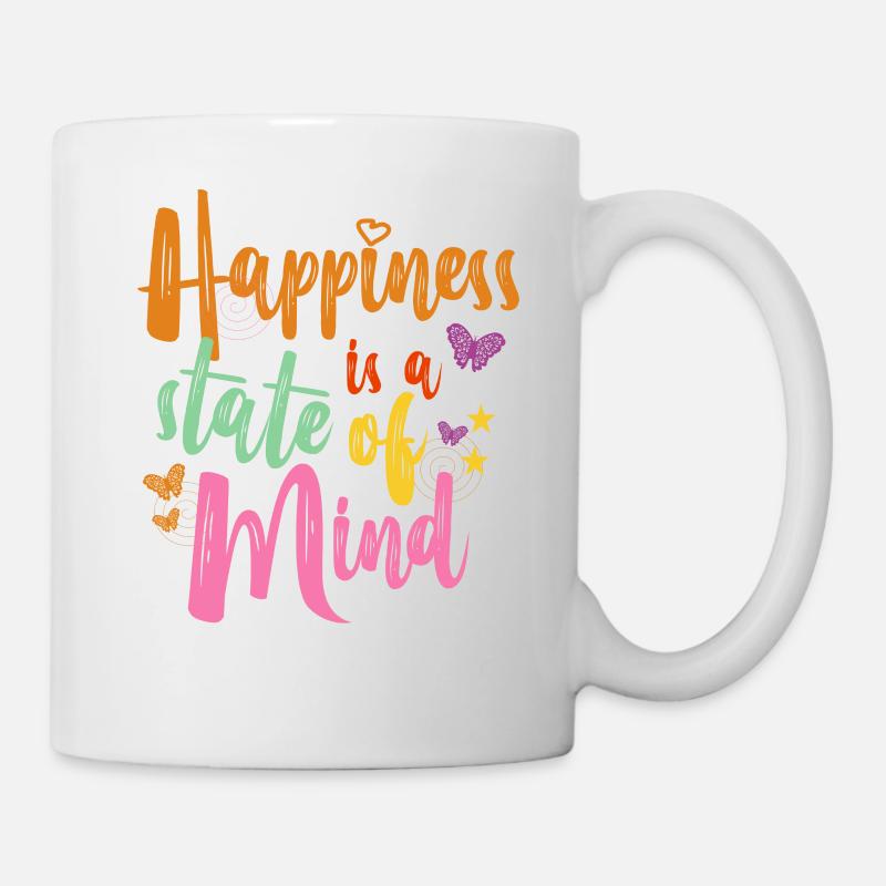 Tenue fille papillon tenue colorée - Mug blanc - blanc