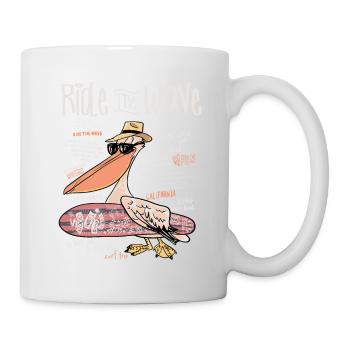 Pélicans de surf - Mug blanc - blanc - Droite