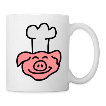 Pig Chef Head - Mug - white - Right