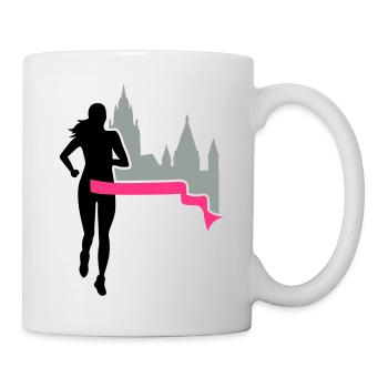 Marathon - Mainz - Läuferin - Run - Lauf - 3C - Tasse - Weiß - Rechts