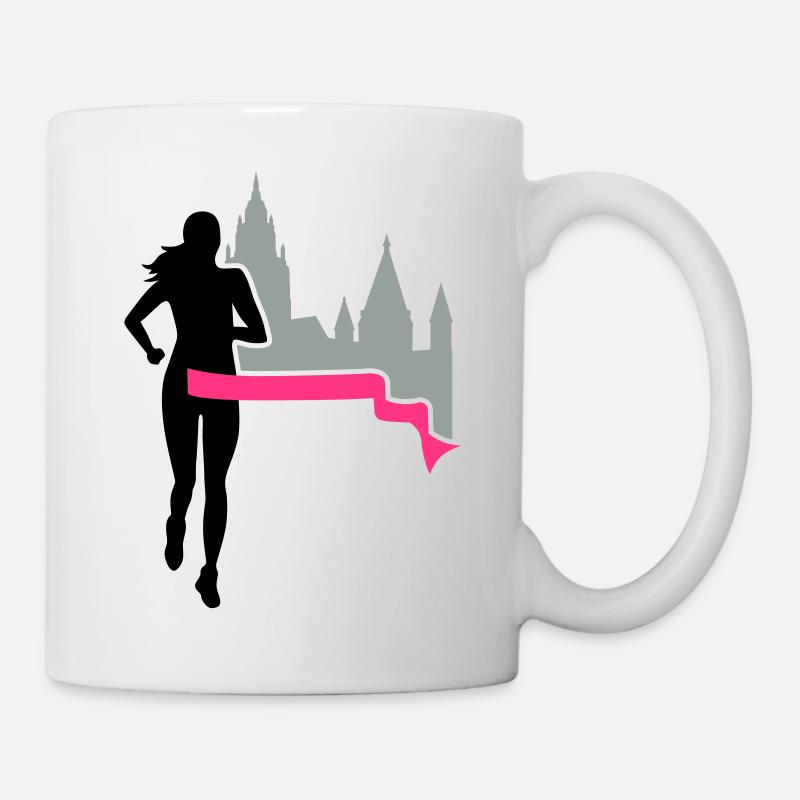 Marathon - Mainz - Läuferin - Run - Lauf - 3C - Tasse - Weiß