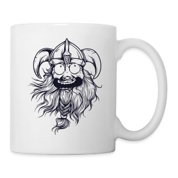 Funny Viking Head Germanic Nordic saga gift - Mug - white - Right