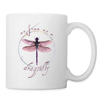 Libelle free - Tasse - Weiß - Rechts