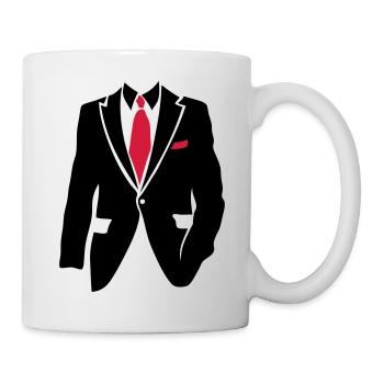costume cravate business man 2105 - Mug blanc - blanc - Droite