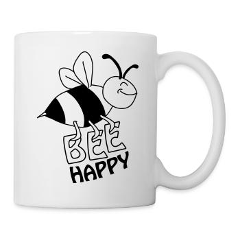 Bee Happy - Mug blanc - blanc - Droite
