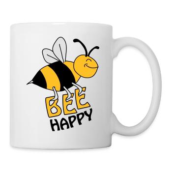 Bee Happy - Mug blanc - blanc - Droite