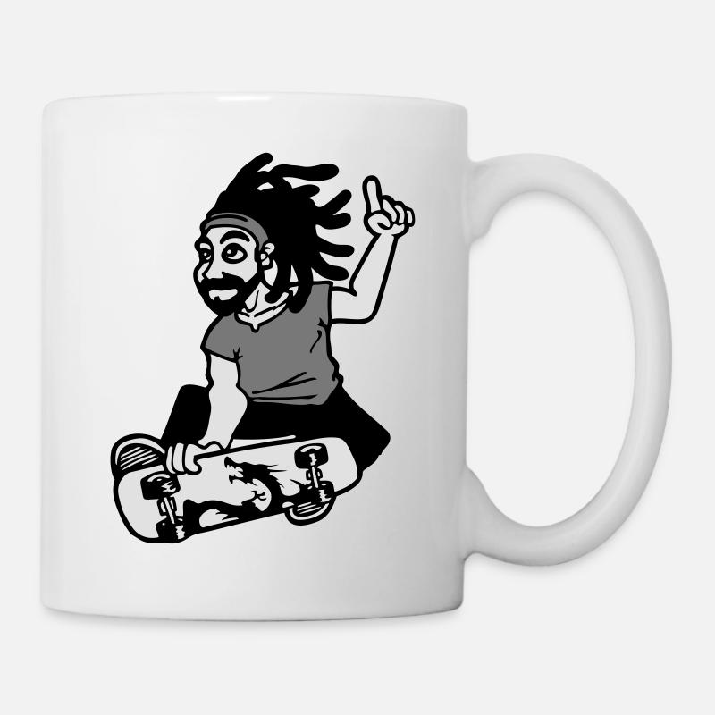 skateboard - Mug blanc - blanc