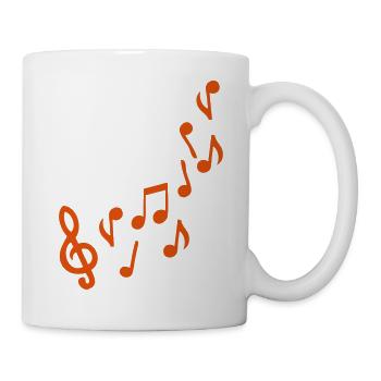 musiknote - Tasse - Weiß - Rechts