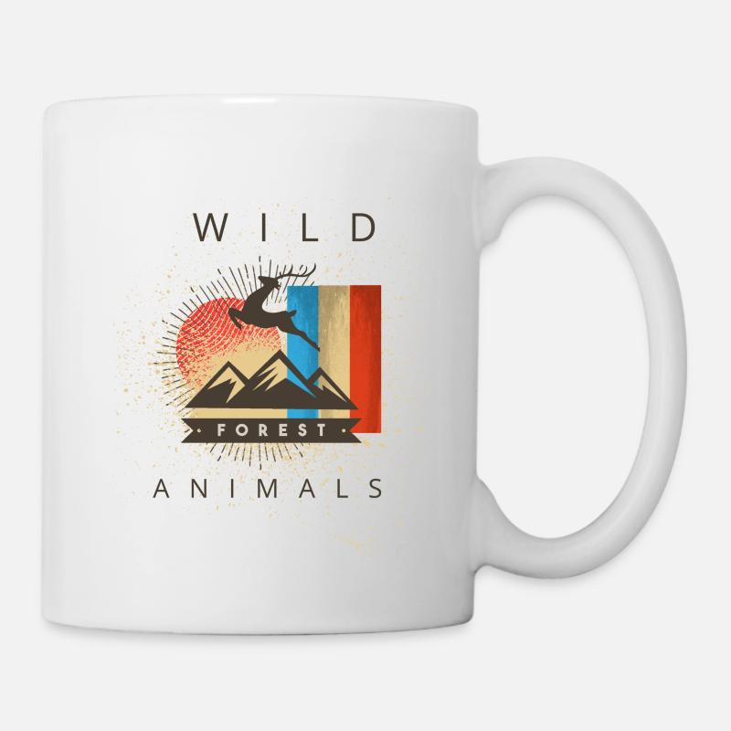 animaux sauvages - Mug blanc - blanc