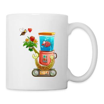 Robot in Love - Tasse - Weiß - Rechts