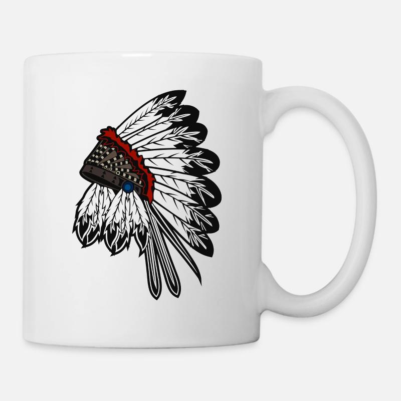 Indianerfedern - Tasse - Weiß