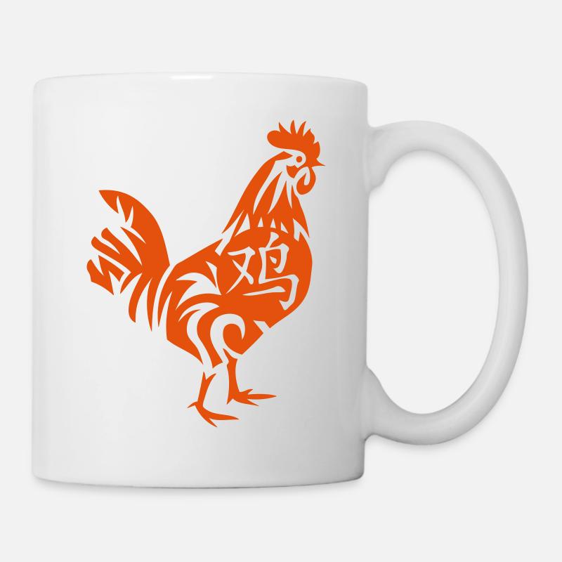 Hahn chinesische Sternzeichen Hahn 2 - Tasse - Weiß