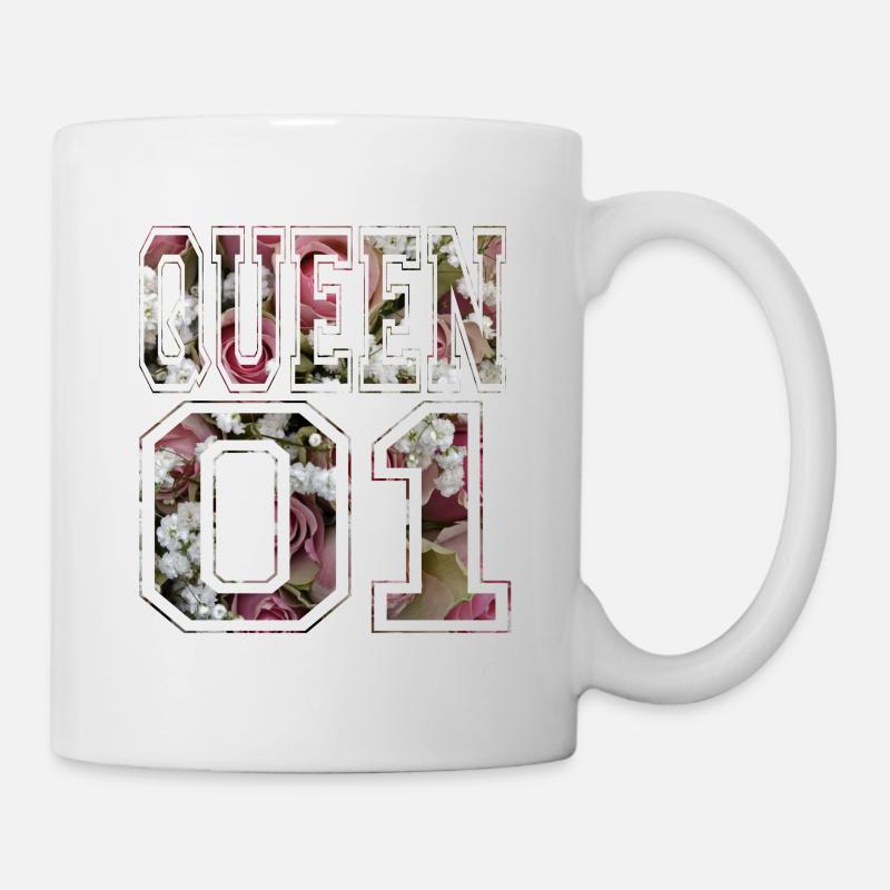 Queen 01 King Queen Paar-Liebe Rosen - Tasse - Weiß