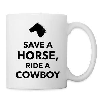 Save a Horse ride Cowboy - Mug - white - Right