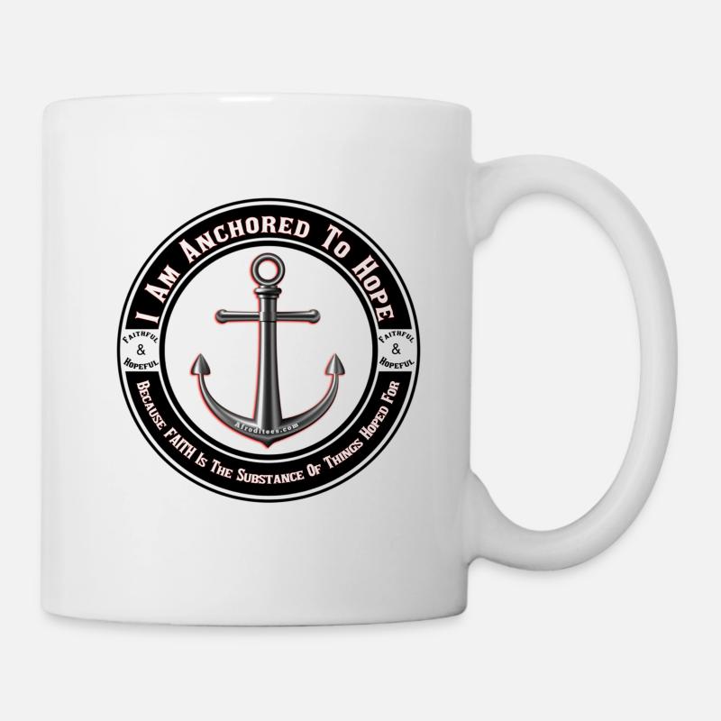 Verankert durch meinen Glauben - Tasse - Weiß