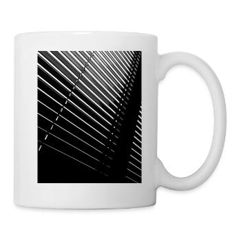 Streifen schwarz transparent - Tasse - Weiß - Rechts
