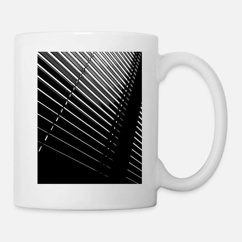 Stripes black transparent - Mug - white