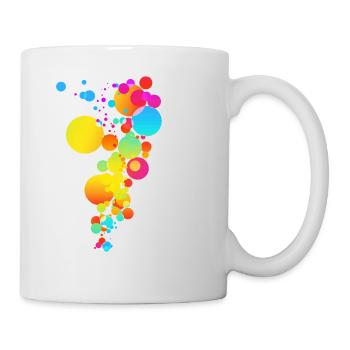 Colorful Colorful Round Circles Color Modern - Mug - white - Right