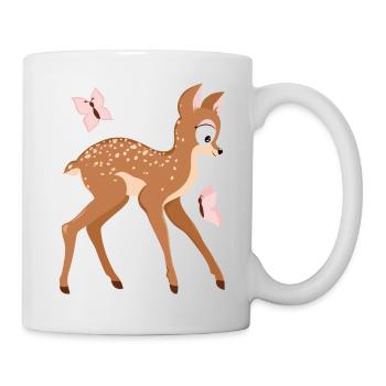 Reh aus Wald-Serie - Tasse - Weiß - Rechts