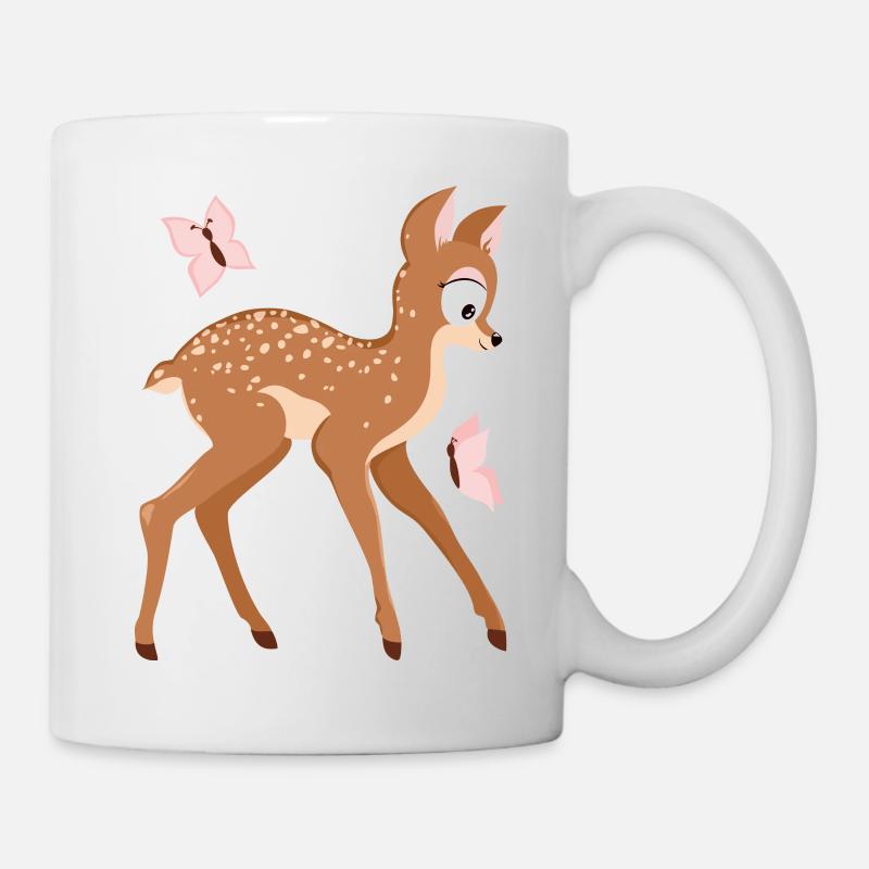 Reh aus Wald-Serie - Tasse - Weiß