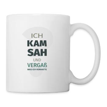 Ich Kam Sah und Vergaß - Tasse - Weiß - Rechts