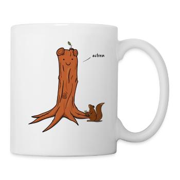 Astrein Cartoon Illustration Text schwarz - Tasse - Weiß - Rechts