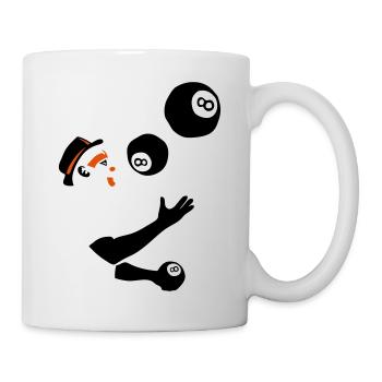 Jongleur Ball Billard 8 - Tasse - Weiß - Rechts