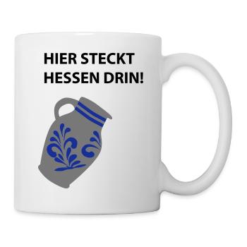 Hier steckt Hessen drin! - Tasse - Weiß - Rechts