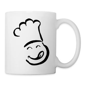 Funny chef's face Miam Frech Gastro gift - Mug - white - Right