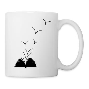 Offenes Buch - Tasse - Weiß - Rechts