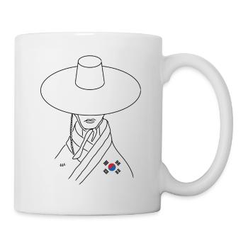 Femme sud-coréenne - Mug blanc - blanc - Droite