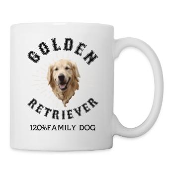 Golden Retriever "120% Family Dog" - Mug - white - Right