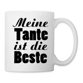 meine Tante ist die beste - Tasse - Weiß - Rechts