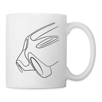 Luxus Auto Rennwagen Heck Tribal - Tasse - Weiß - Rechts