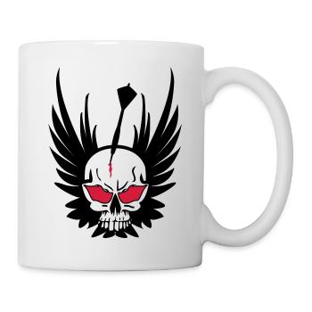 Dart Totenkopf - Tasse - Weiß - Rechts