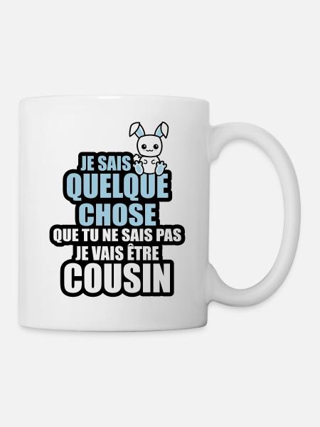 je vais être cousin - Mug blanc - blanc