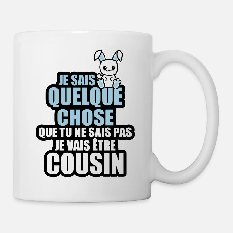 je vais être cousin - Mug blanc - blanc