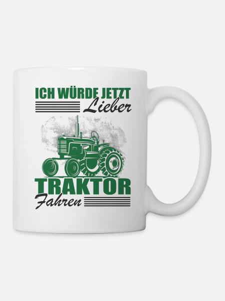 Farmer Shirt • Tractor Grain • Farmer Gift - Mug - white