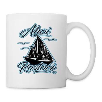 Ahoi Rostock | Yolo-Artwork - Tasse - Weiß - Rechts